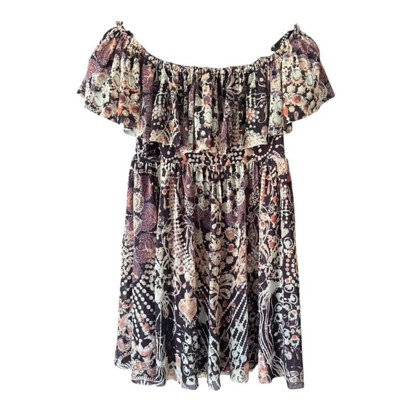 Jean Paul Gaultier Soleil Off The Shoulder Mini Dress Lined size M BabyDoll - Picture 5 of 8